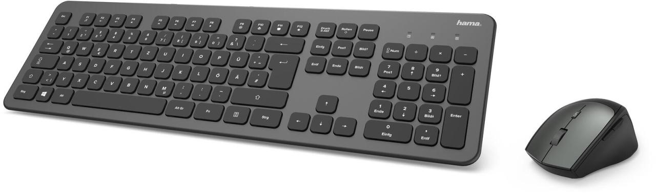 Hama Tastatur-Maus-Set kabellos KMW-700 schwarz, anthrazit Hama Tastatur-Maus-Set kabellos KMW-700 schwarz, anthrazit von Hama