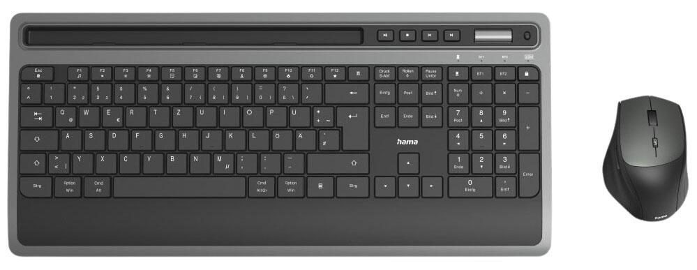 Hama Tastatur-Maus-Set kabellos 00182686 schwarz, anthrazit von Hama