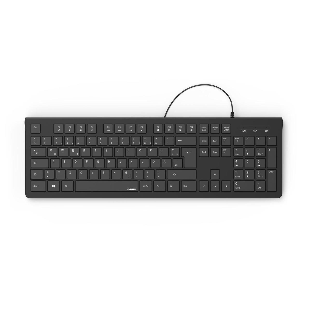 Hama Tastatur kabelgebunden 00182681 schwarz von Hama