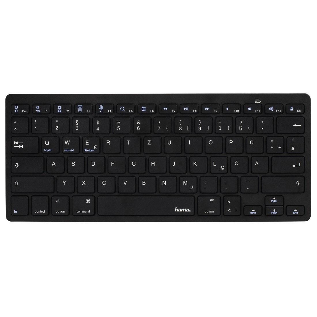 Hama Tastatur kabellos 00125134 schwarz von Hama