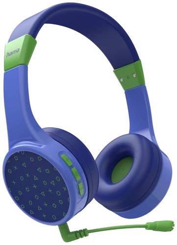 Hama Teens Guard Kinder On Ear Headset Bluetooth® Stereo Blau Headset, Lautstärkeregelung von Hama