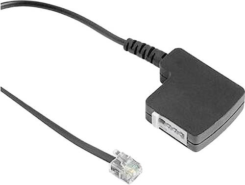 Hama Telefon (analog) Adapter [1x RJ11-Stecker 6p4c - 1x TAE-F-Buchse] 20.00cm Schwarz von Hama