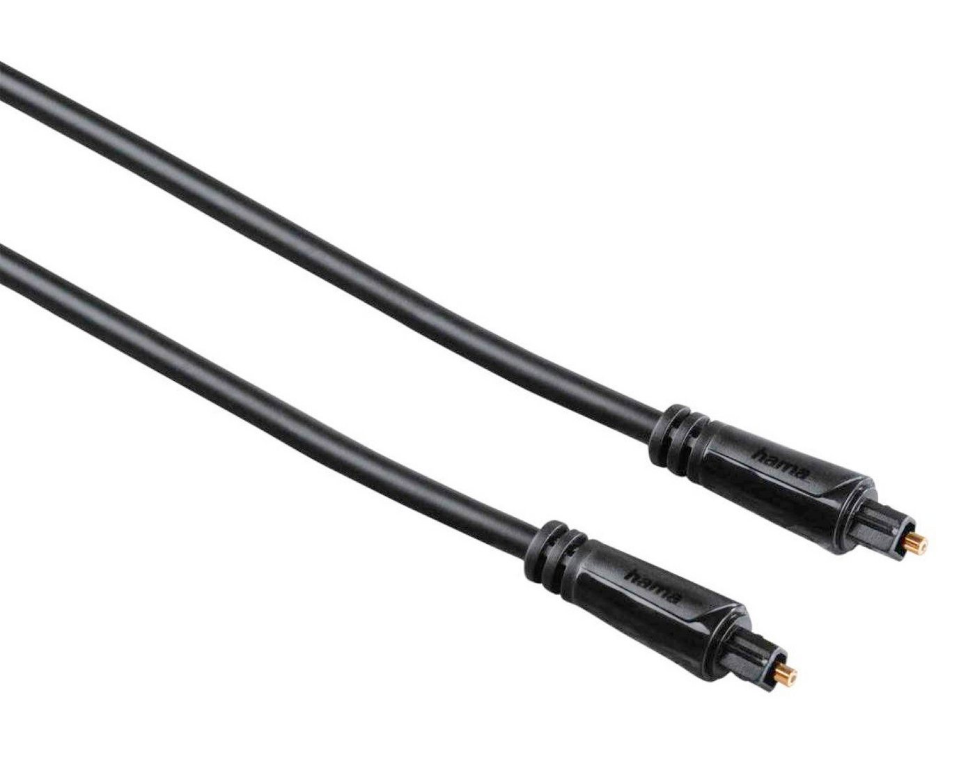 Hama Toslink-Kabel ODT-Stecker optisches Kabel 0,3m Audio-Kabel, (30 cm), 30cm LWL Lichtleiter-Kabel ODT-Stecker optisch Digital SP/DIF Toslink von Hama