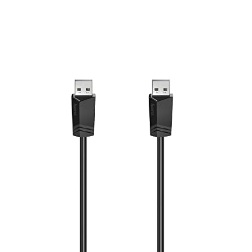 Hama USB-Kabel 1.8m Stecker auf Stecker, Grau, 4-Pin, 4.8E+2 Mbit/s, für Computer, Tablet, Smartphone, USB-fähige Geräte von Hama