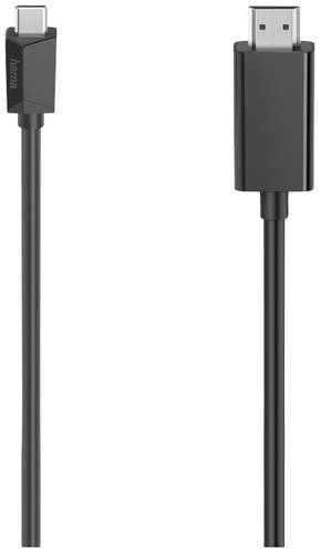 Hama USB-C® Adapterkabel USB-C® Stecker, HDMI-A Stecker 1.50m Schwarz 00200718 USB-C®-Displaykabel von Hama