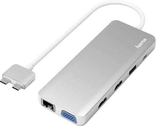 Hama USB-C® Notebook Dockingstation 00200133 Passend für Marke: Apple MacBook inkl. Ladefunktion, von Hama