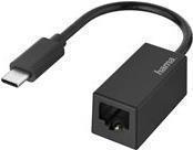 Hama USB-C-Adapter auf RJ45/LAN, Gigabit Ethernet, 10/100/1000 Mbit/s (00200322) von Hama