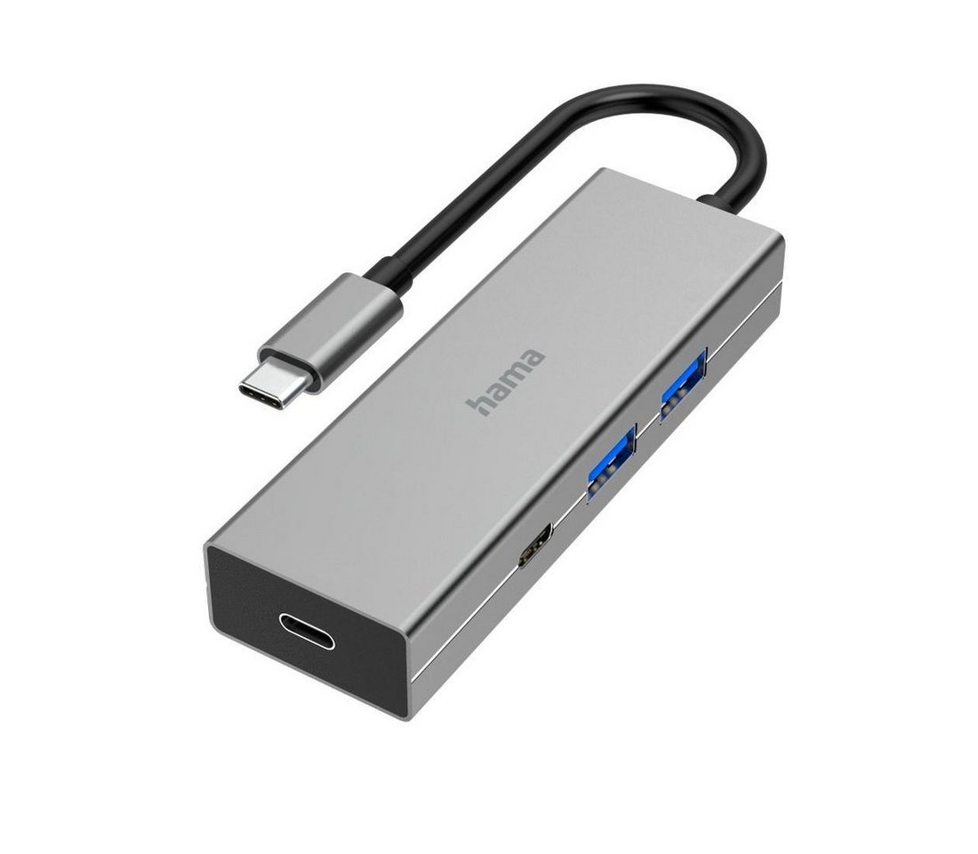 Hama USB-C-Hub, 4 Ports, 2x USB-A, 2x USB-C, USB 3.2 Gen1, 5 Gbit/s USB-Adapter USB-C zu USB 3.2 Gen 1 Type A, USB-C, 15 cm von Hama