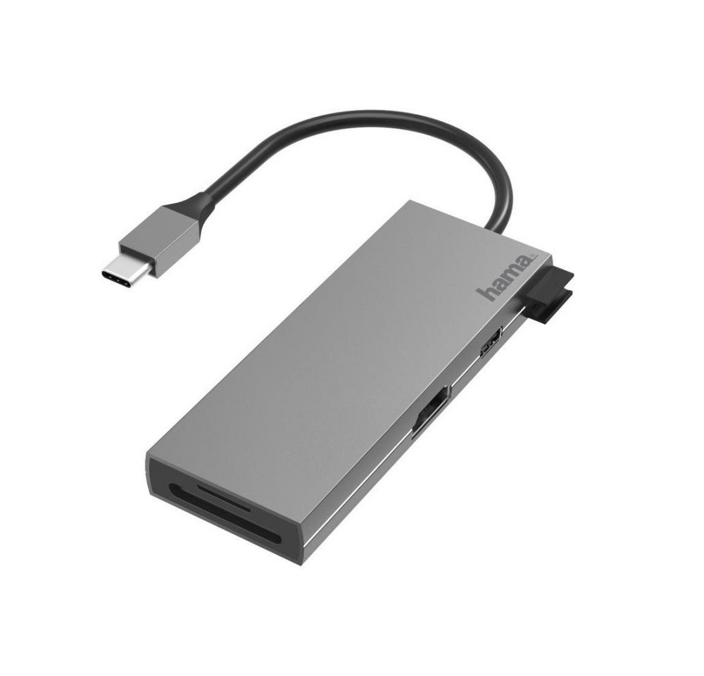 Hama USB-C-Hub, Multiport, 6 Ports, 2x USB-A, USB-C, HDMI™, SD, microSD Computer-Adapter von Hama