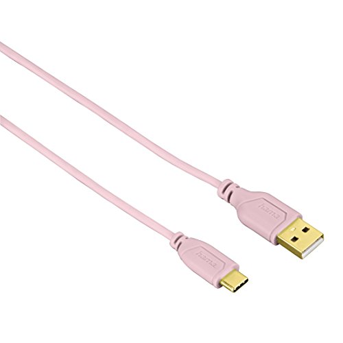 Hama USB-C-Kabel Flexi-Slim, goldfarben, verdrehsicher, 0,75 m von Hama