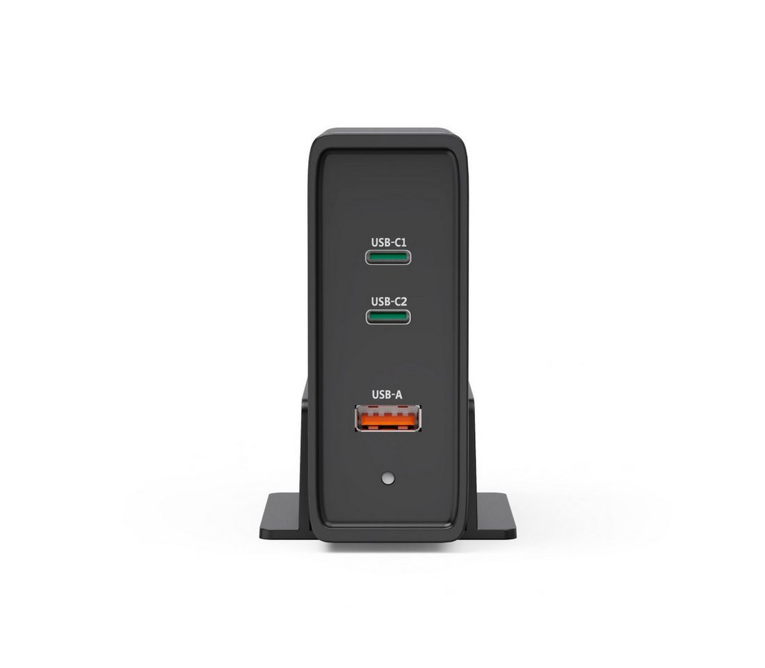 Hama USB-C Ladestation, GaN, 2x USB-C, 1x USB-A, Power Delivery (PD), 140W Universal-Ladegerät (Netzteil Smartphone, Ladeadapter für Handy Laptop Tablet eBook) von Hama