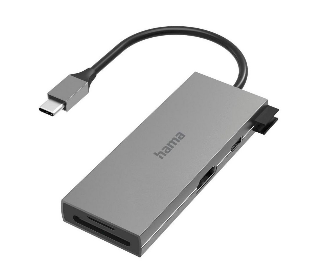 Hama USB-C Multiport Hub Laptop mit 6 Ports, USB-A, USB-C, HDMI, SD microSD USB-Adapter USB-C zu HDMI, SD-Card, USB Typ A, USB Typ C, 15 cm, Laptop Dockingstation, kompakt, robustes Gehäuse, silberfarben Hama USB-C Multiport Hub Laptop mit 6 Ports, USB-A, USB-C, HDMI, SD microSD USB-Adapter USB-C zu HDMI, SD-Card, USB Typ A, USB Typ C, 15 cm, Laptop Dockingstation, kompakt, robustes Gehäuse, silberfarben von Hama