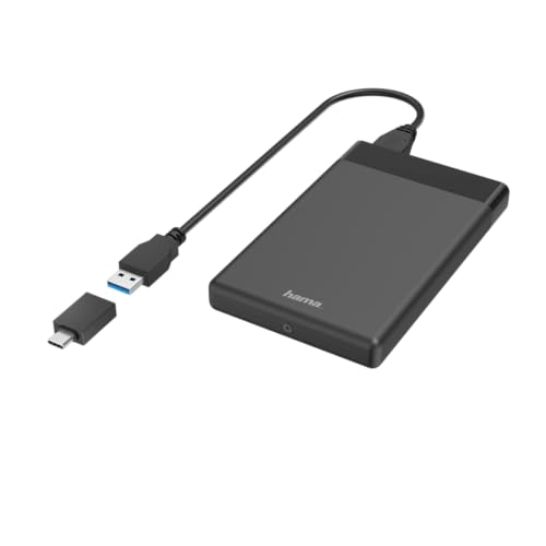 Hama USB-Festplattengehäuse für 2.5 SSD- und HDD-Festplatten von Hama