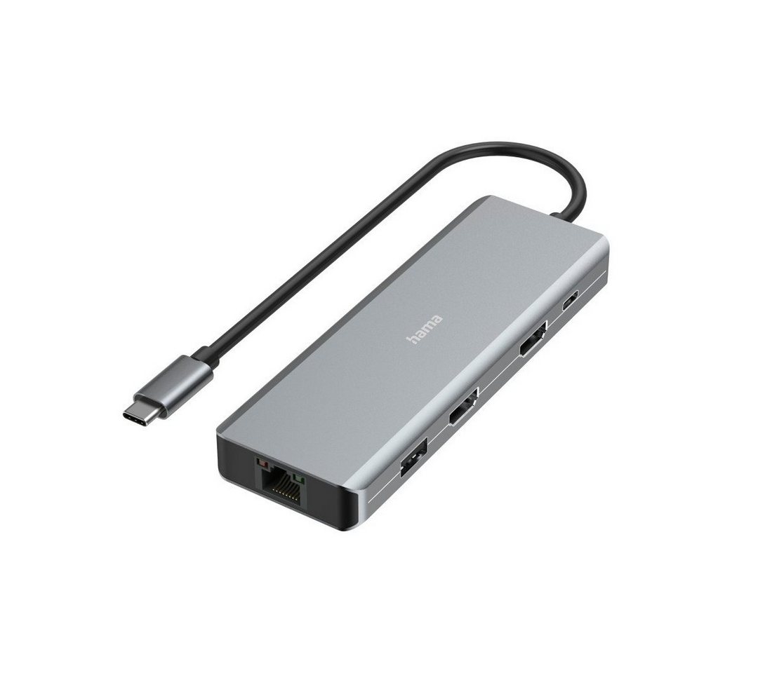 Hama USB-Hub (Dockingstation mit 9 Ports, USB-C, HDMI™, USB-A, LAN, 4K) USB-Adapter USB-C, 15 cm von Hama