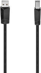 Hama - USB-Kabel - USB (M) bis USB Typ B (M) - USB 2.0 - 0.5 A - 3 m - Schwarz von Hama