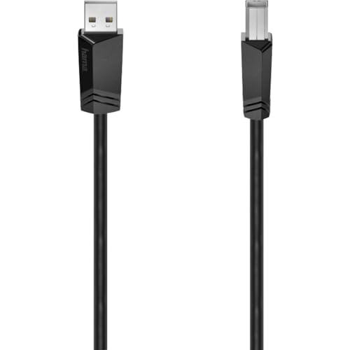 Hama USB-Kabel USB 2.0 USB-A Stecker, USB-B Stecker 1.50m Schwarz 00200602 von Hama