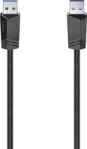 Hama USB-Kabel USB 3.2 Gen1 (USB 3.0 / USB 3.1 Gen1) USB-A Stecker 1.50m Schwarz 00200624 von Hama