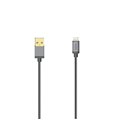 Hama USB-Kabel für iPhone/iPad mit Lightning Connector, USB 2.0, Metall, 0,75 m von Hama