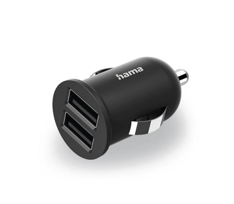 Hama USB Ladegerät, Zigarettenanzünder Auto, Mini Ladeadapter 2 Anschlüsse USB-Ladegerät (1-tlg) von Hama
