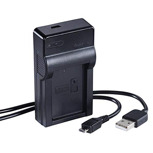 Hama USB-Ladegerät Travel (für Canon LP-E12, LED-Temoin für den Ladezustand, inkl. USB-Ladegerät Travel + USB-Kabel) schwarz von Hama