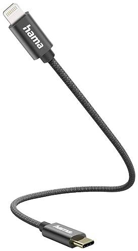 Hama Ladekabel USB 2.0 Apple Lightning Stecker USB-C® 0,2m schwarz 00201601 von Hama