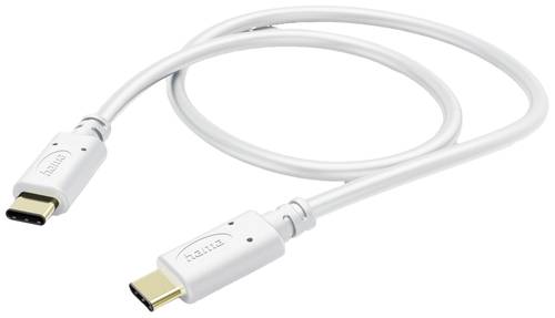 Hama USB-Ladekabel USB 2.0 USB-C® Stecker, USB-C® Stecker 1.50m Weiß 00201592 von Hama