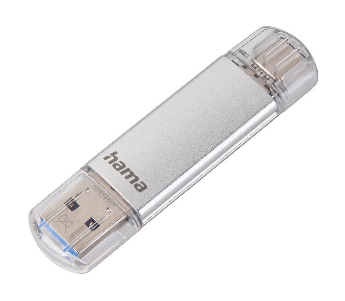 Hama USB-Stick "C-Laeta", Type-C USB 3.1/USB 3.0, 16GB, 40 MB/s, Silber USB-Stick (Lesegeschwindigkeit 40 MB/s) von Hama