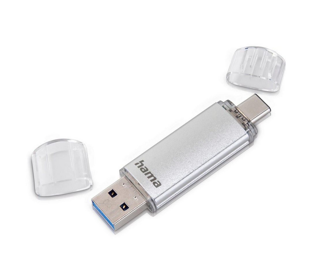 Hama USB-Stick "C-Laeta", Type-C USB 3.1/USB 3.0, 16GB, 40 MB/s, Silber USB-Stick (Lesegeschwindigkeit 40 MB/s) von Hama