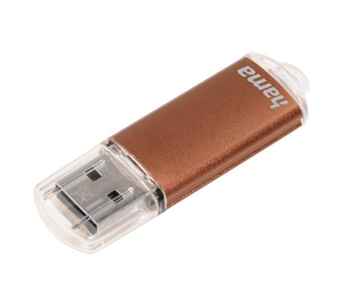 Hama USB-Stick "Laeta", USB 2.0, 16 GB, 10MB/s, Grau USB-Stick (Lesegeschwindigkeit 10 MB/s) von Hama