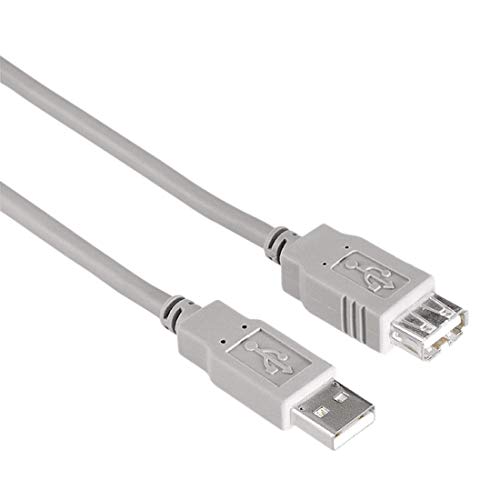 Hama USB-Verlängerungskabel A-Stecker - A-Kupplung, 1.8 m, Grau von Hama