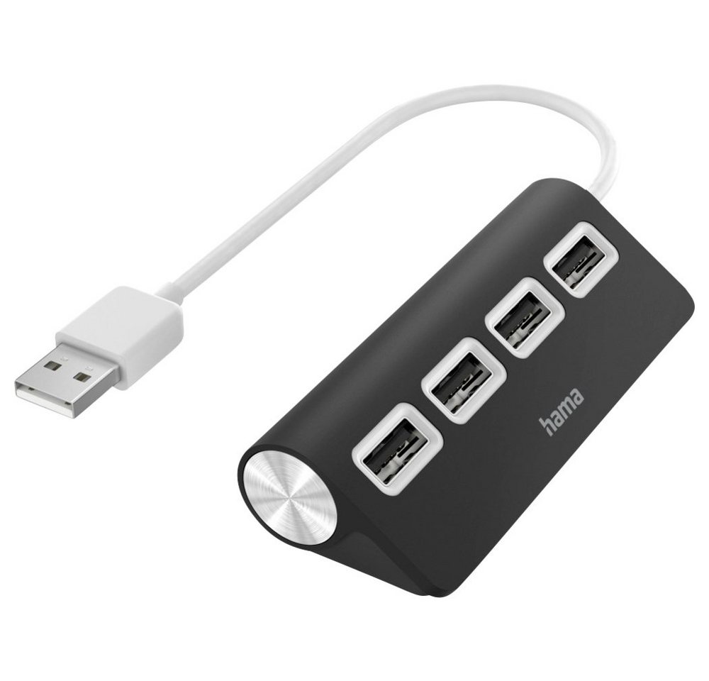 Hama USB-Verteiler Hama 4 Port USB 2.0-Hub Schwarz von Hama