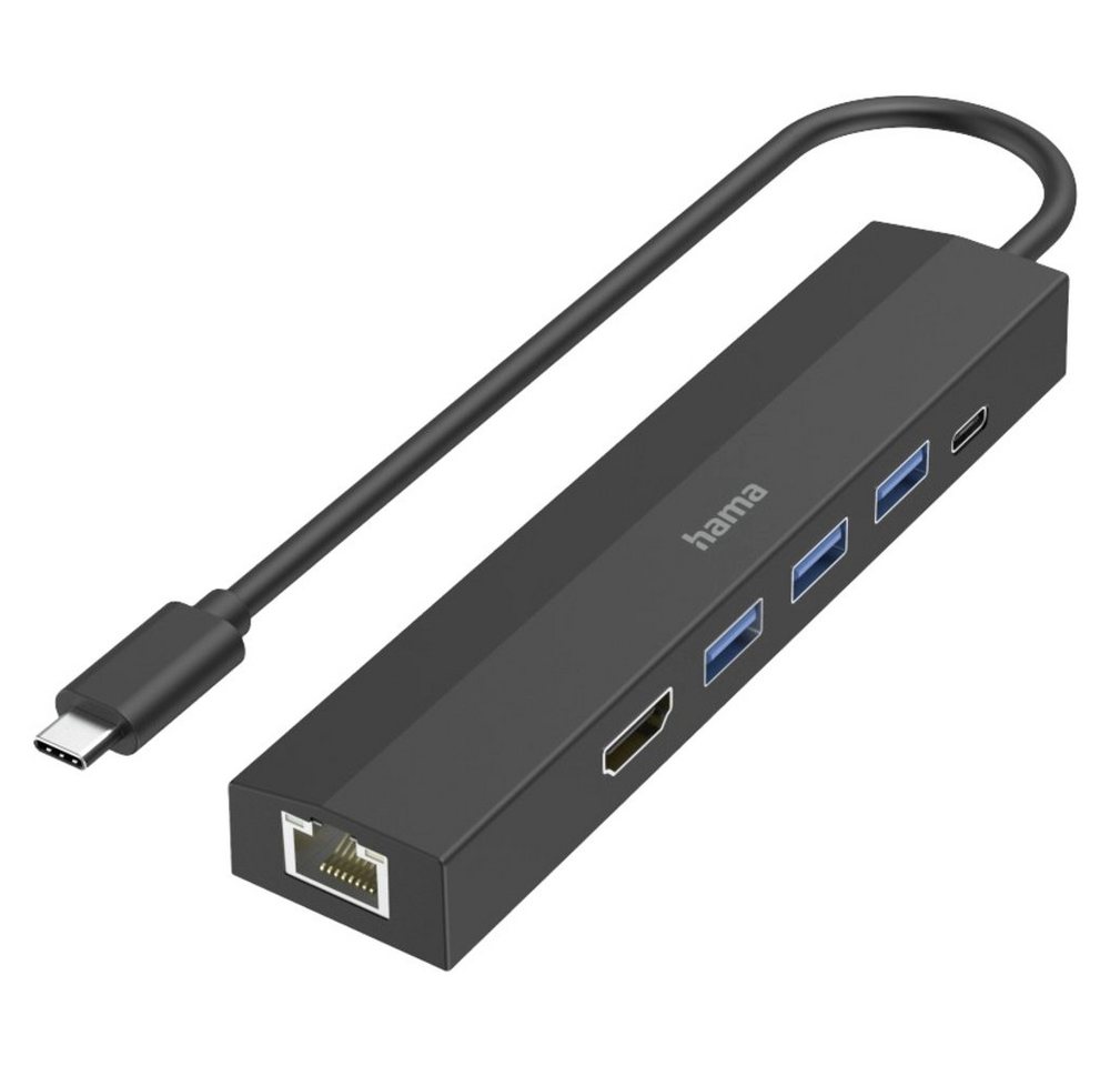Hama USB-Verteiler Hama 6 Port USB 3.2 Gen 1-Hub (USB 3.0) mit Schnellladeport, mit USB- von Hama