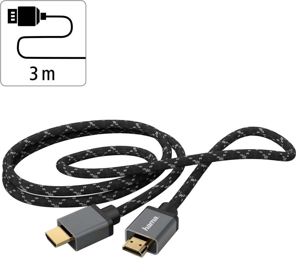 Hama Ultra High Speed HDMI™-Kabel Stecker-Stecker 8K Metall HDMI™-Kabel 3m HDMI-Kabel, HDMI, (300 cm) von Hama