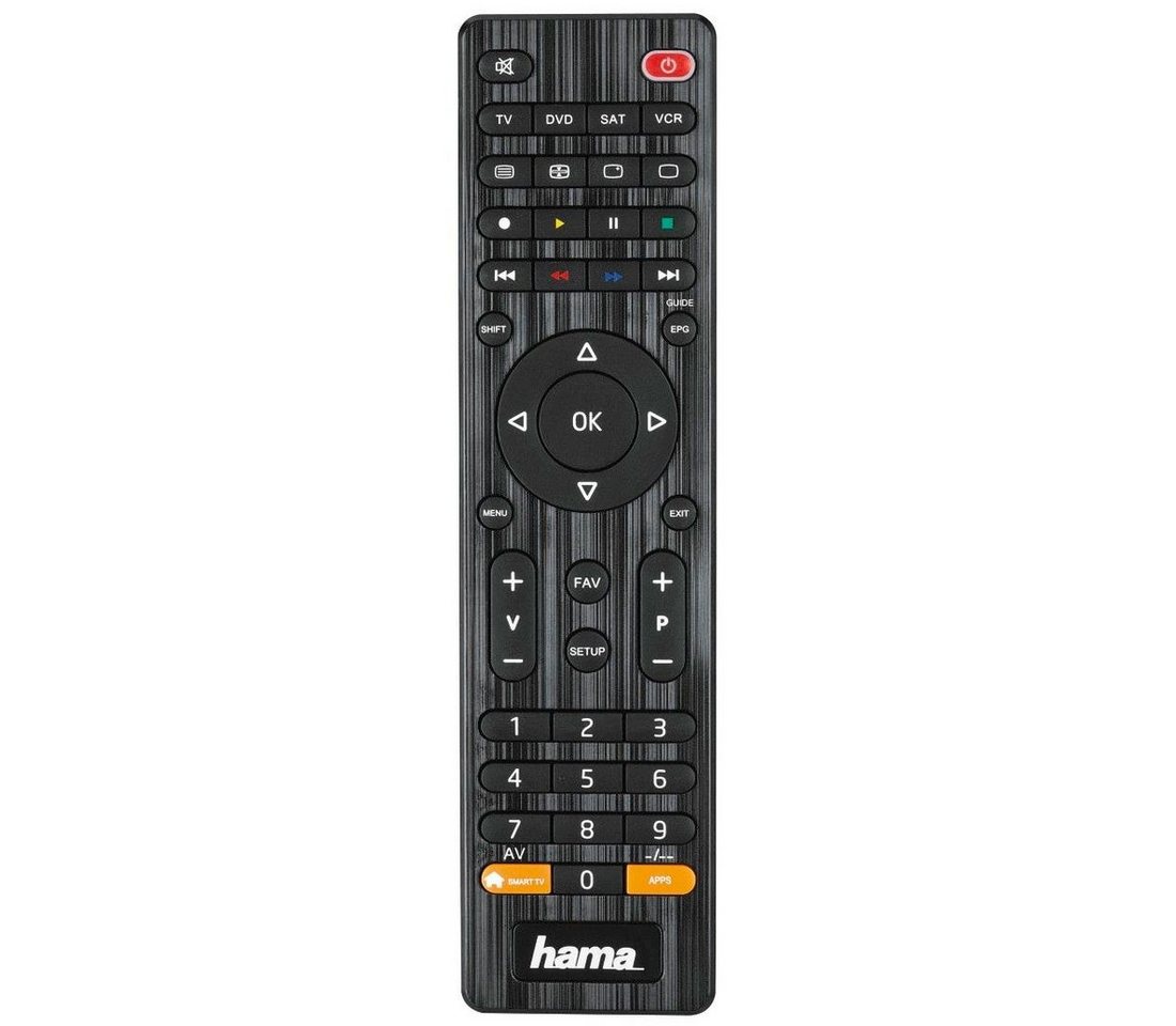 Hama Universal Ersatzfernbedienung f. 4 Geräte (z.B. TV,DVD) 10m Reichweite Universal-Fernbedienung von Hama