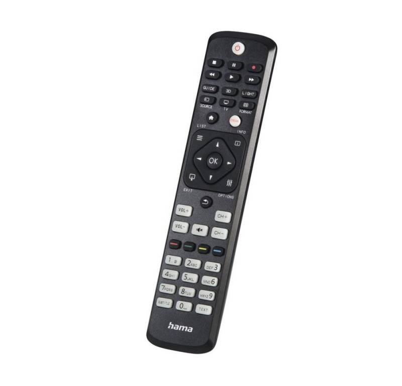 Hama Universal-Fernbedienung für Philips TVs, IR, lernfähig, leuchtende Fernbedienung von Hama