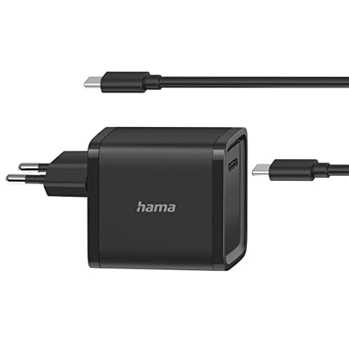 Hama Universal-Notebook-Netzteil 5V, 9V, 12V, 15V, 20V (Universal-Netzteil für Laptop, Tablet, Smartphone, Ersatz-Netzteil 45W/3A, Schnellladegerät mit PD 3.0, USB-C-Schnellladekabel USB 3.0 Kabel 2m) von Hama