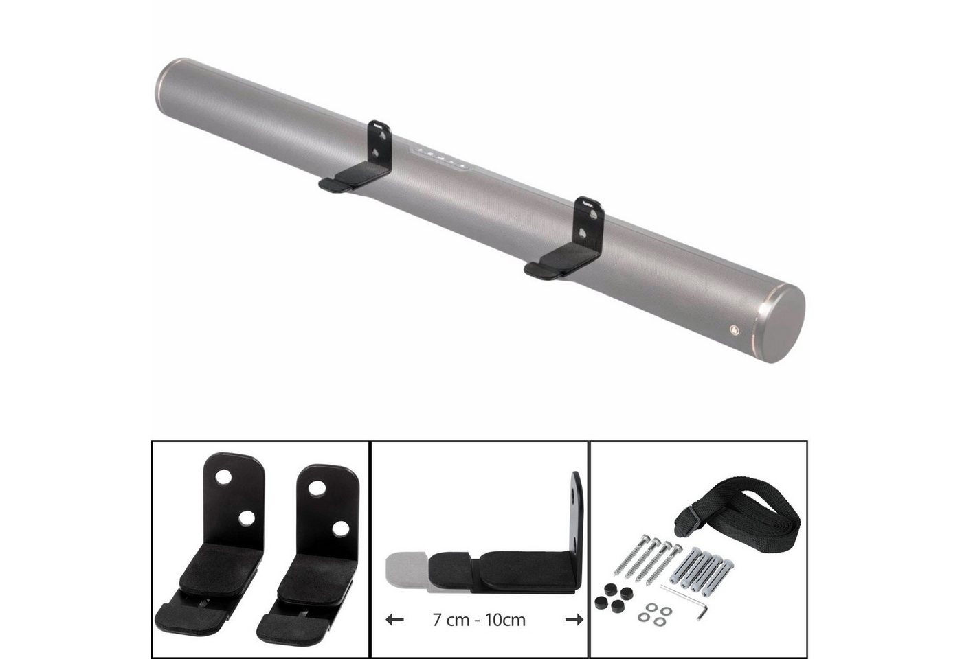 Hama Universal TV Soundbar Halterung + Zubehör TV-Wandhalterung, (Wandhalter Wand Halter Anti-Rutsch Wandhalterung Universell Konsole) von Hama