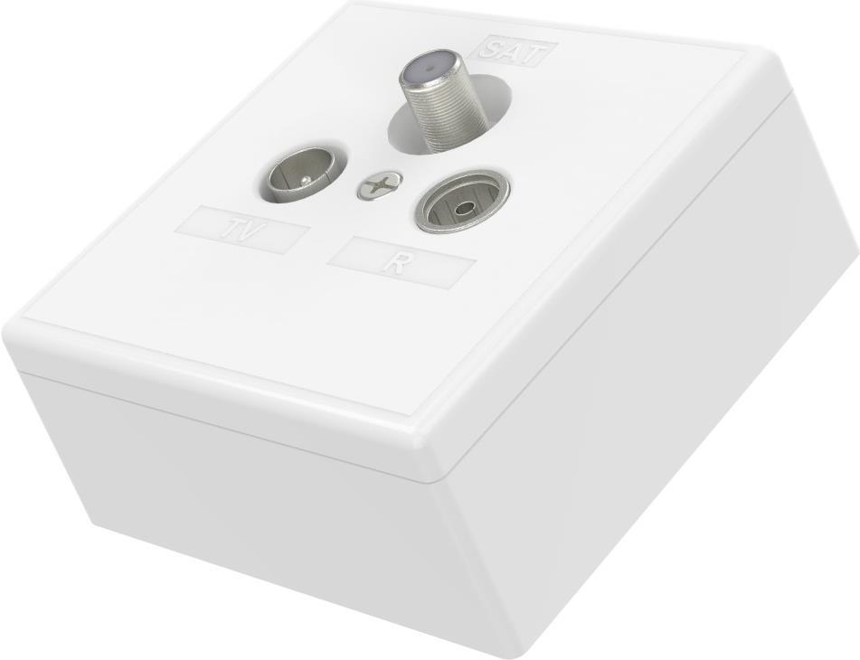 Hama Universelle Antennendose SKITU, Enddose 0 dB, 4 in 1 (00205288) von Hama