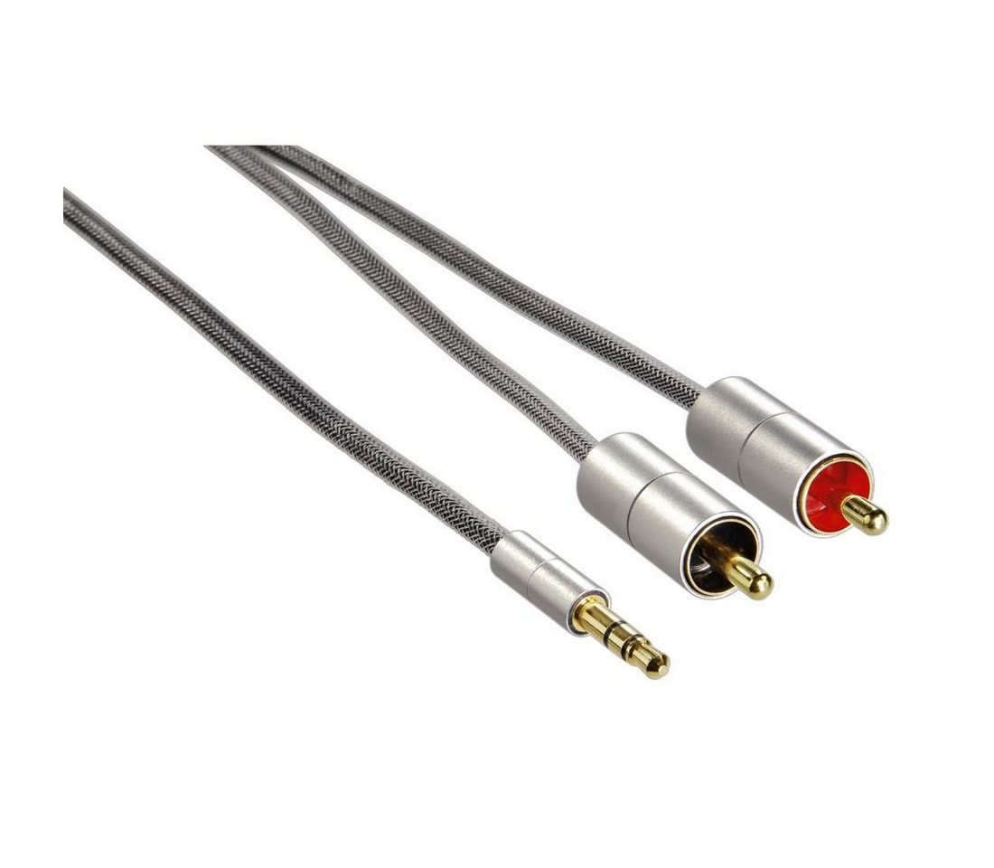 Hama Verbindungskabel Klinkenst. 3,5 mm stereo- 2x Cinch Stecker Audio-Kabel, (100 cm) von Hama