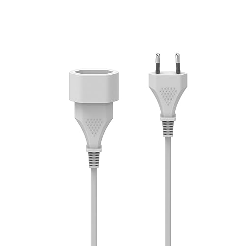Hama Verlängerungskabel 3m Euro Stecker (Verlängerung Stromkabel Kabel für innen) weiß von Hama