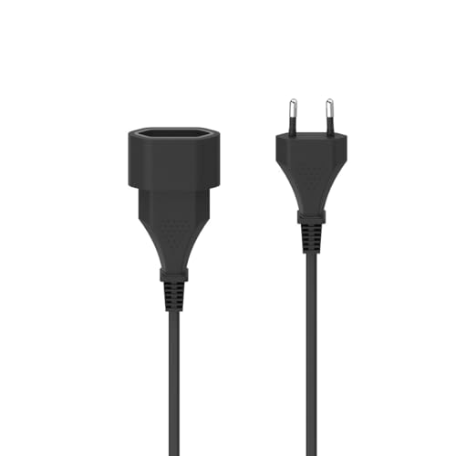 Hama Verlängerungskabel 5m Euro Stecker (Verlängerung Stromkabel Kabel für innen) schwarz von Hama