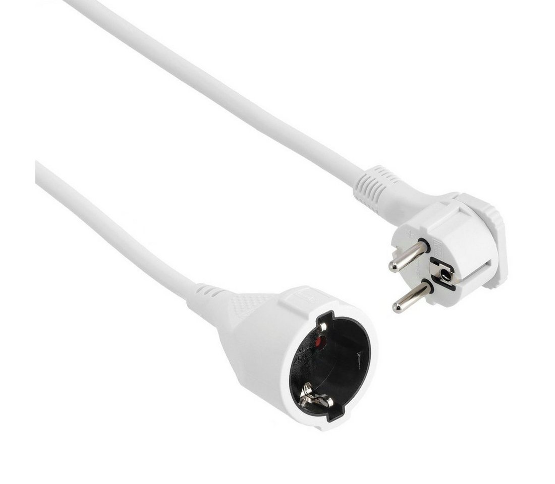 Hama Verlängerungskabel mit Schutzkontakt, Flachstecker, für innen, 3 m Verlängerungskabel, (3 cm) von Hama