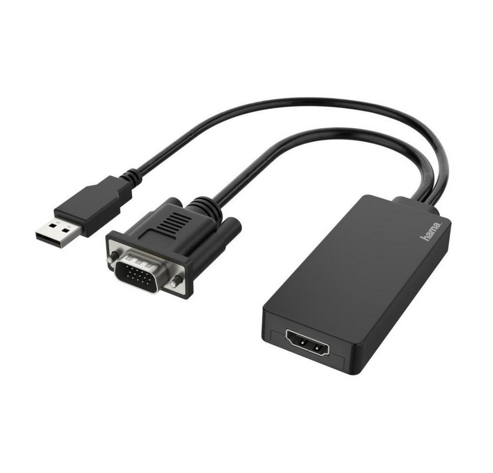 Hama Video-Adapter, VGA+USB-Stecker - HDMI™-Buchse, Full-HD 1080p Computer-Adapter von Hama