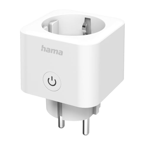 Hama WLAN Steckdose (wlan gesteuerte Steckdose mit Matter Smart Home, universal, smarte Steckdose mit App und Sprachsteuerung, Smart Home Steckdose als Zeitschaltuhr, Funksteckdose, 3680 W) von Hama