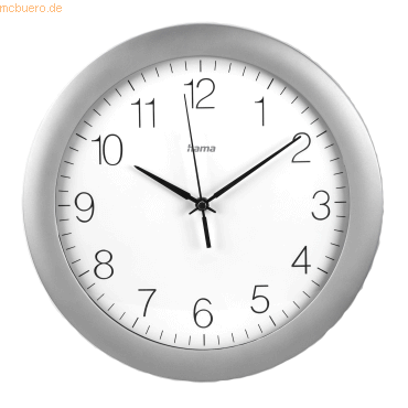 Hama Wanduhr Teneriffa 00185872 30cm silber Hama Wanduhr Teneriffa 00185872 30cm silber von Hama