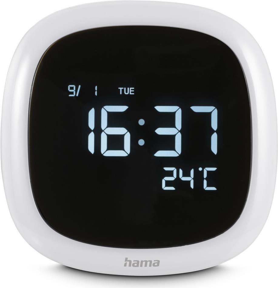 Hama Wecker Bora Bora mit Nachtlicht, dimmbar, USB, Weiß (00185862) von Hama