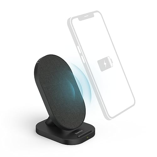 Hama Wireless Charger, induktive Ladestation, 10W (Qi Ladestation, Ladestation, Handy Ladestation, Schnellladegerät, Fast Charge, kabellos Laden, Induktions Ladegerät) schwarz von Hama