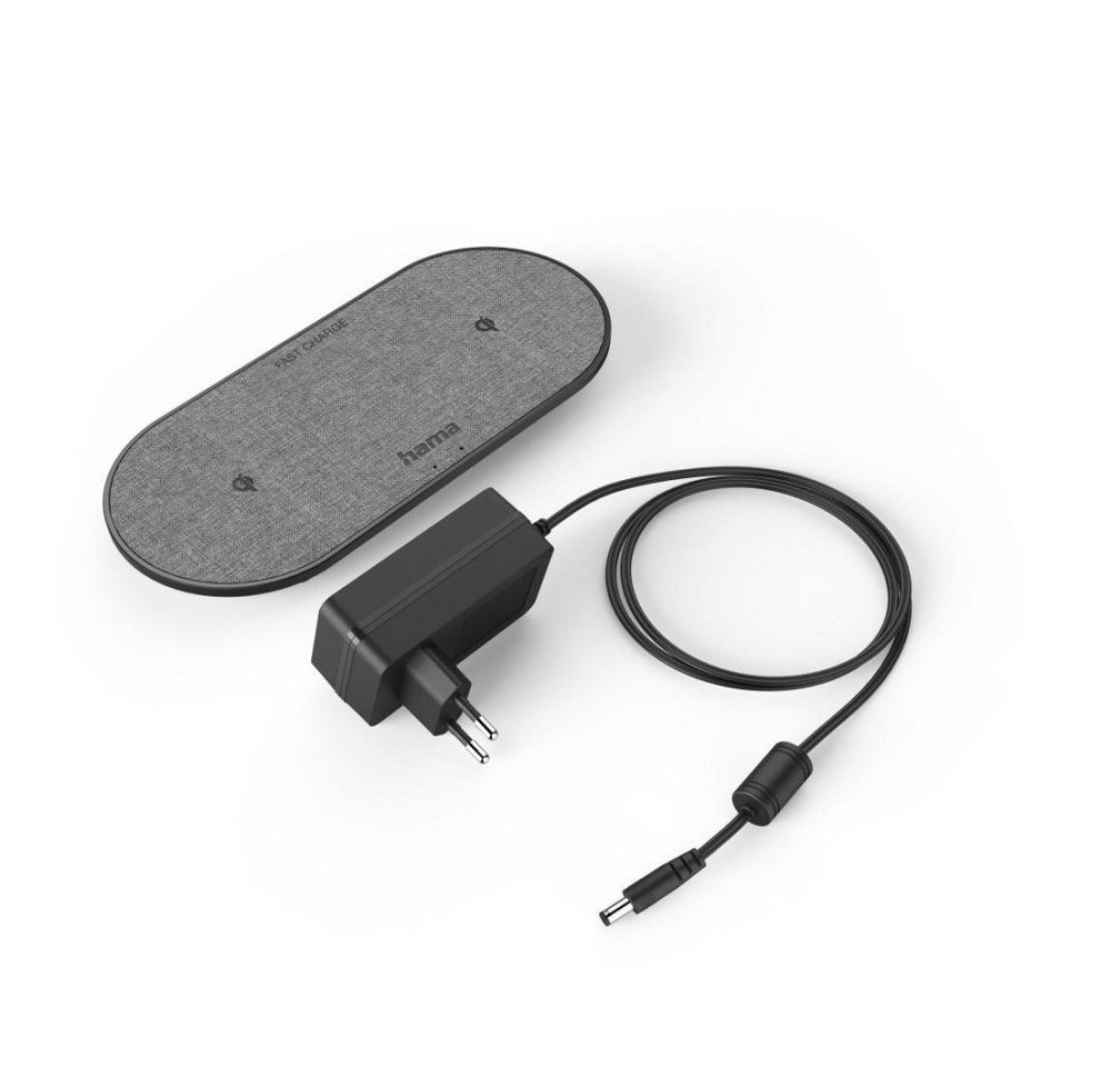 Hama Wireless Charger "QI-FC10 DUO", 10 W, kabelloses Smartphone-Ladepad, Wireless Charger Hama Wireless Charger "QI-FC10 DUO", 10 W, kabelloses Smartphone-Ladepad, Wireless Charger von Hama