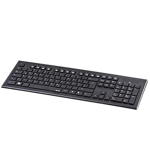 Hama Wireless Tastatur, Bluetooth, USB A, PC, Smart Link, Bt, 12 Multimedia-Tasten, Wireless, QWERTY, Schwarz von Hama