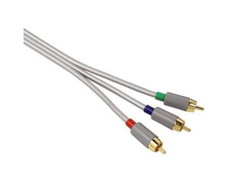 Hama YUV RGB Component-Kabel Gold 3x Cinch-Stecker Video-Kabel, Cinch, Cinch, Koax HD TV Video-Kabel mit RCA- Chinch-Anschluss YUV, vergoldet von Hama